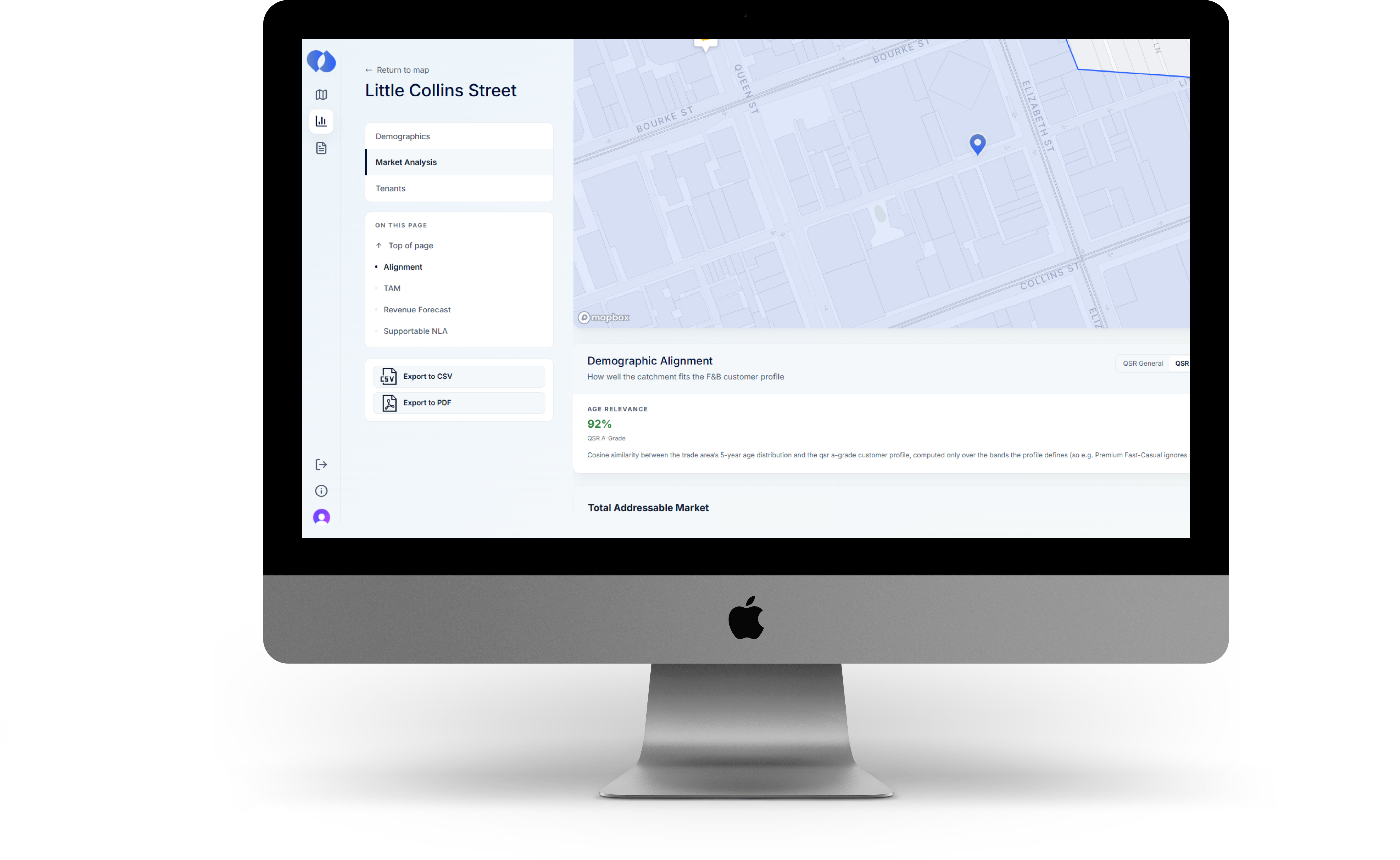 SiteGaps platform on screen