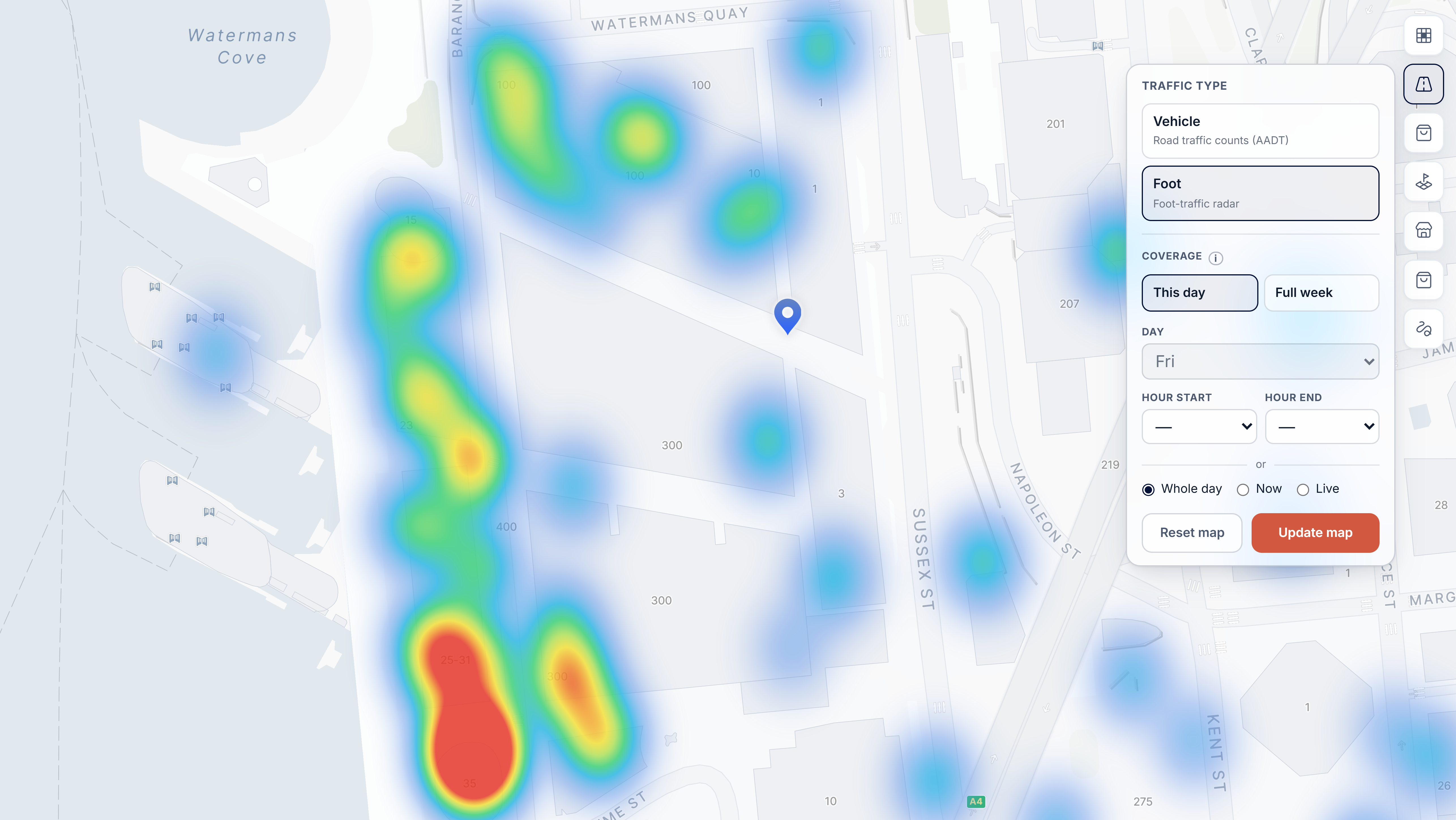 Foot traffic on demand.